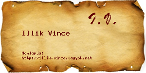 Illik Vince névjegykártya